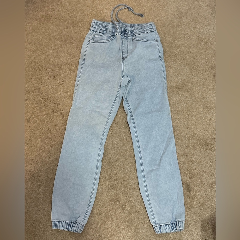 Express Light Blue Jogger Jeans for Women
